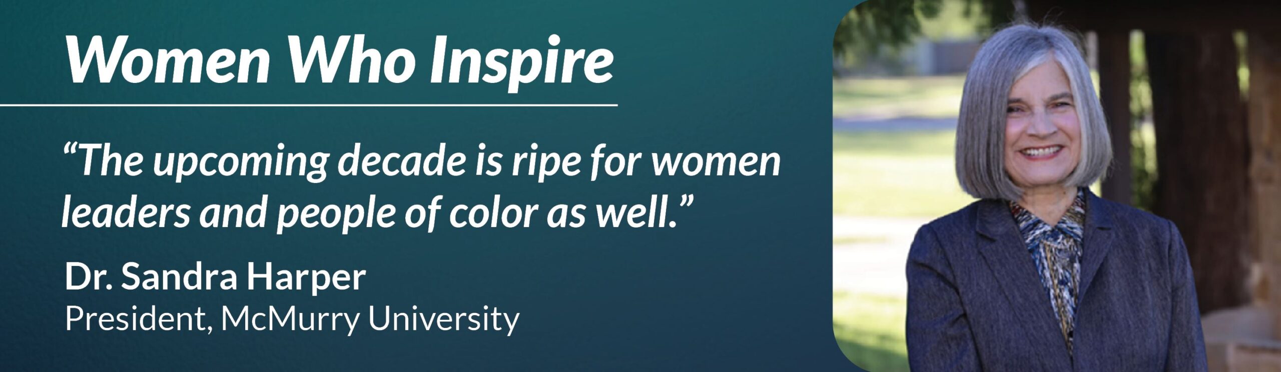 Women Who Inspire Dr. Sandra Harper